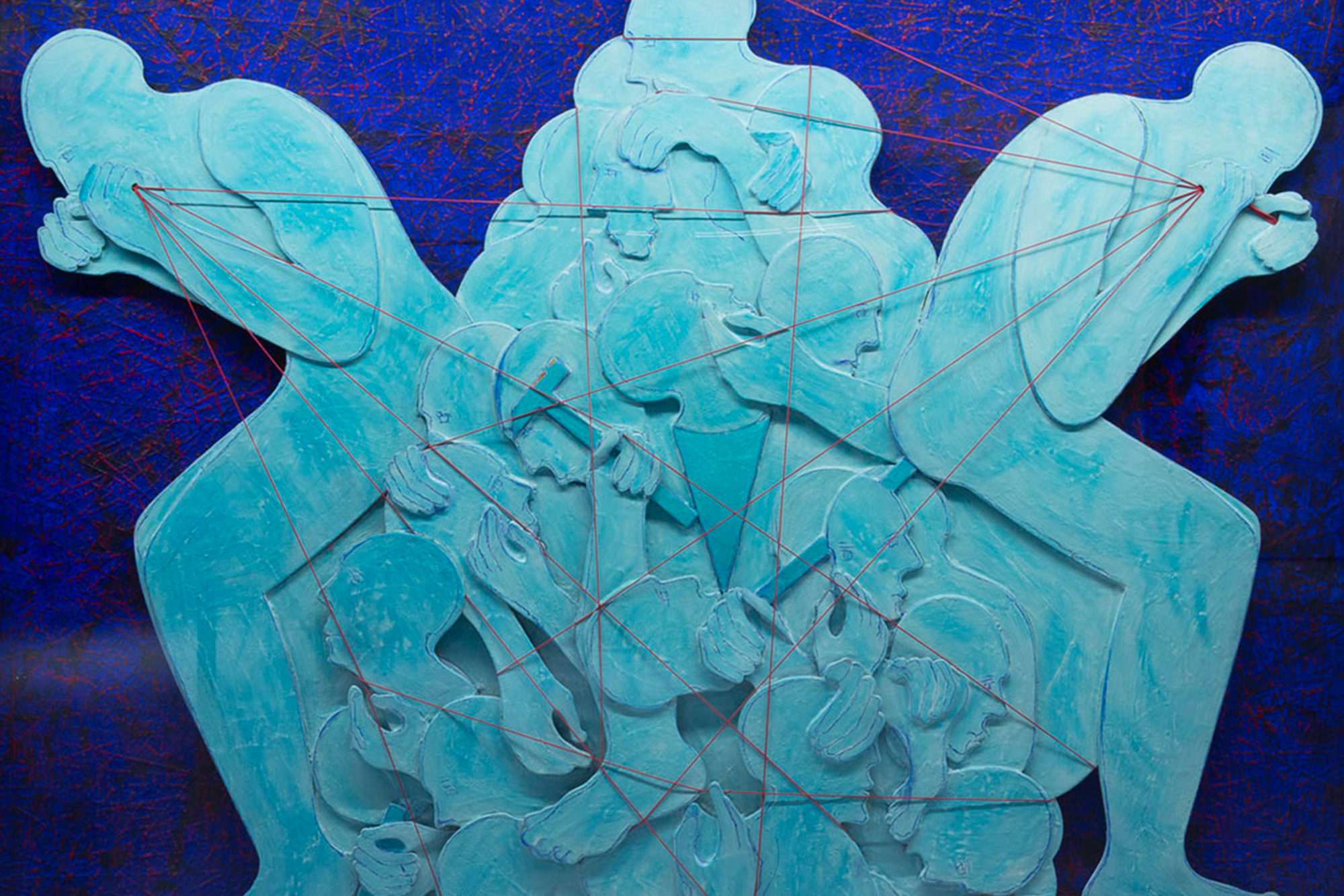 SANS TITRE, 2020, détails
Cire et pigments sur bois 204 x 270 cm