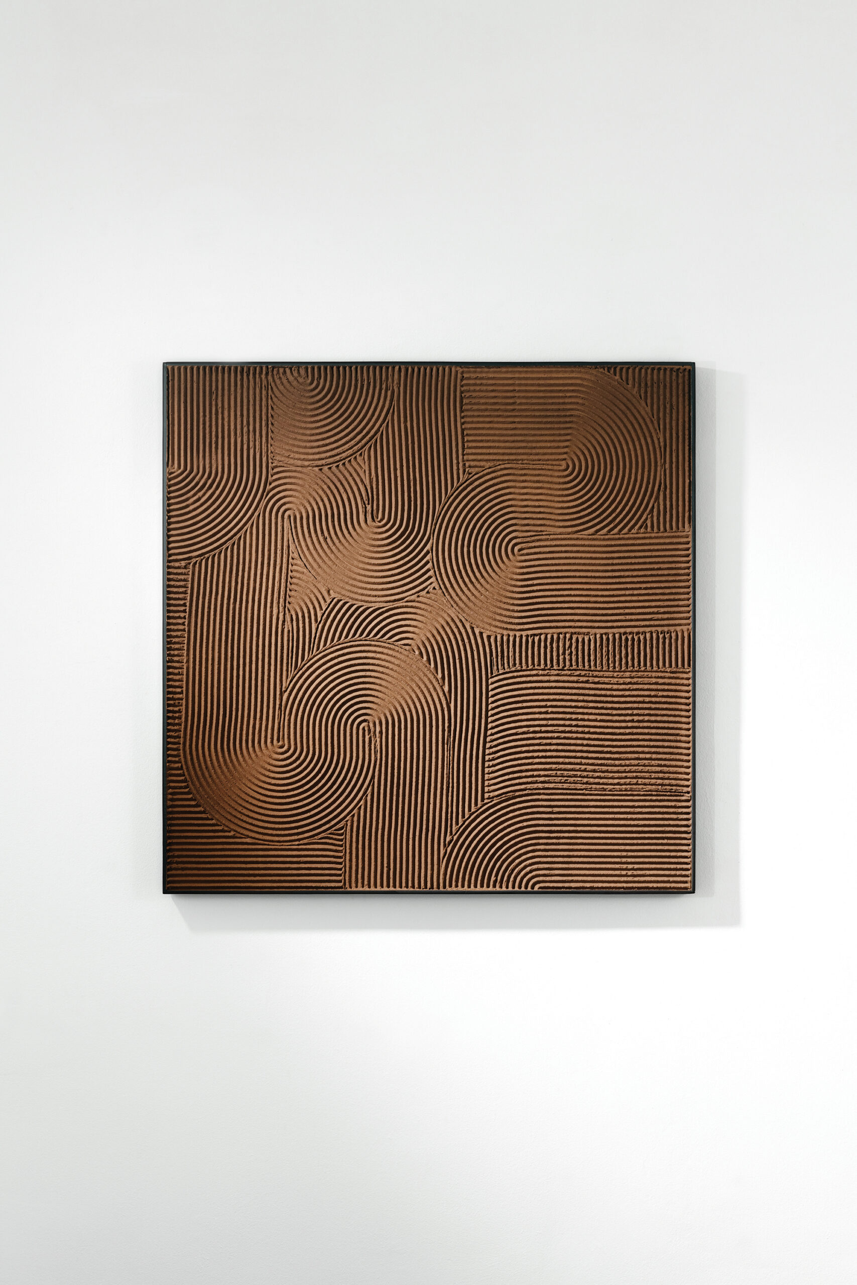 Spatial, 2022 - Terre crue et pigments sur panneau en bois 100 x 100 cm