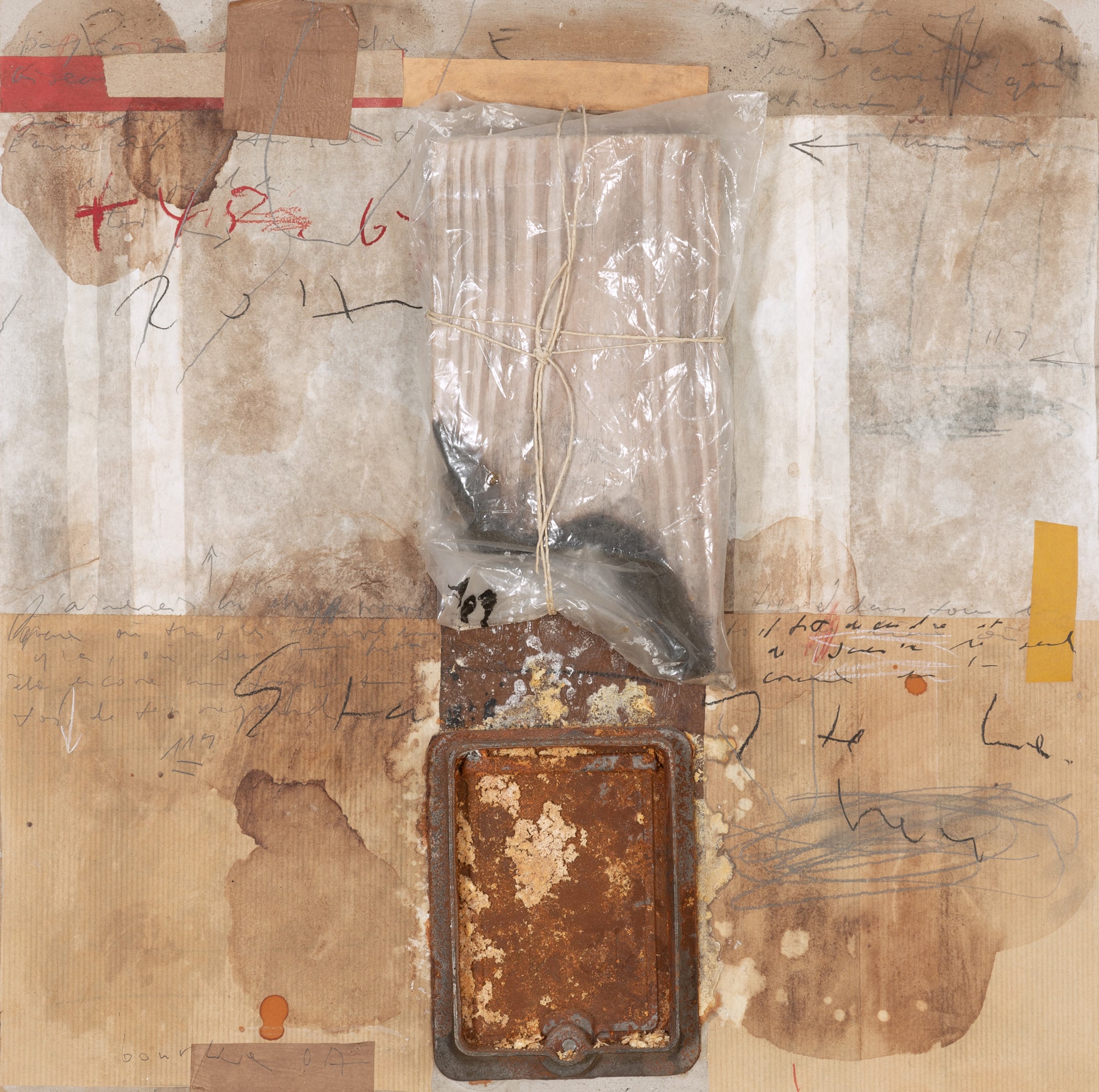 HASSAN-BOURKIA-(NÉ-EN-1956)-VOYAGE-,-2017-Technique-mixte-sur-panneau-Signée-et-datée-en-bas-à-gauche-min