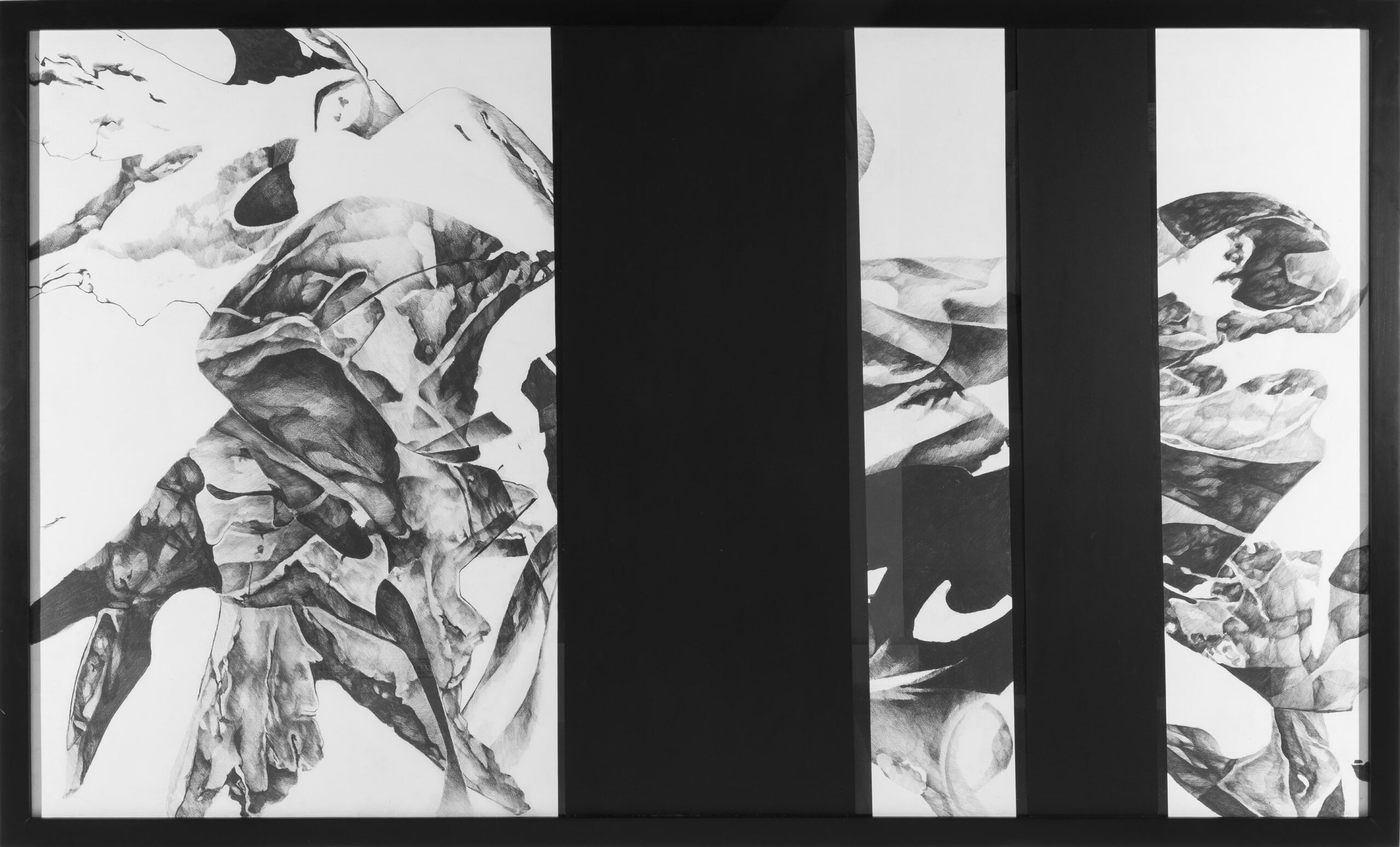 ILIAS-ELHADDAOUI-(NÉ-EN-1992)-GENÈSE-II,-2024-Dessin-sur-papier-et-adhésif-sur-plexiglass-Signée-et-datée-au-dos-min