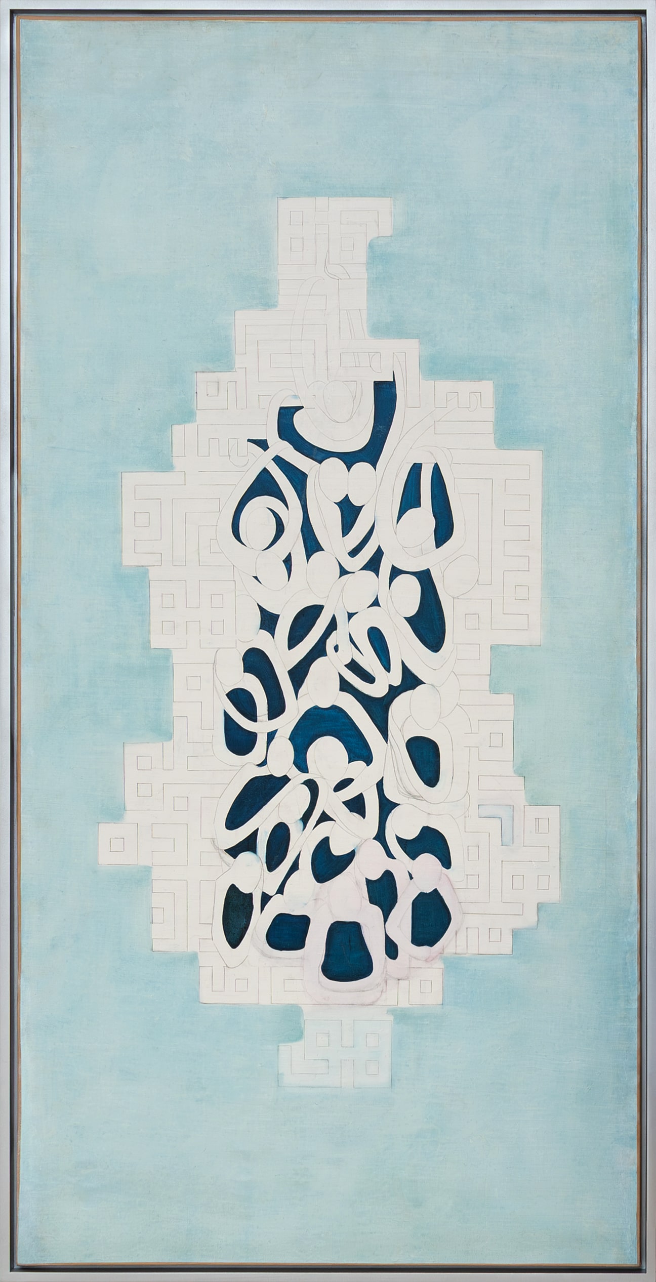 Latifa Toujani - UNTITLED, CIRCA 1970 Oil on canvas Signed on the back 199 x 99 x 5 cm