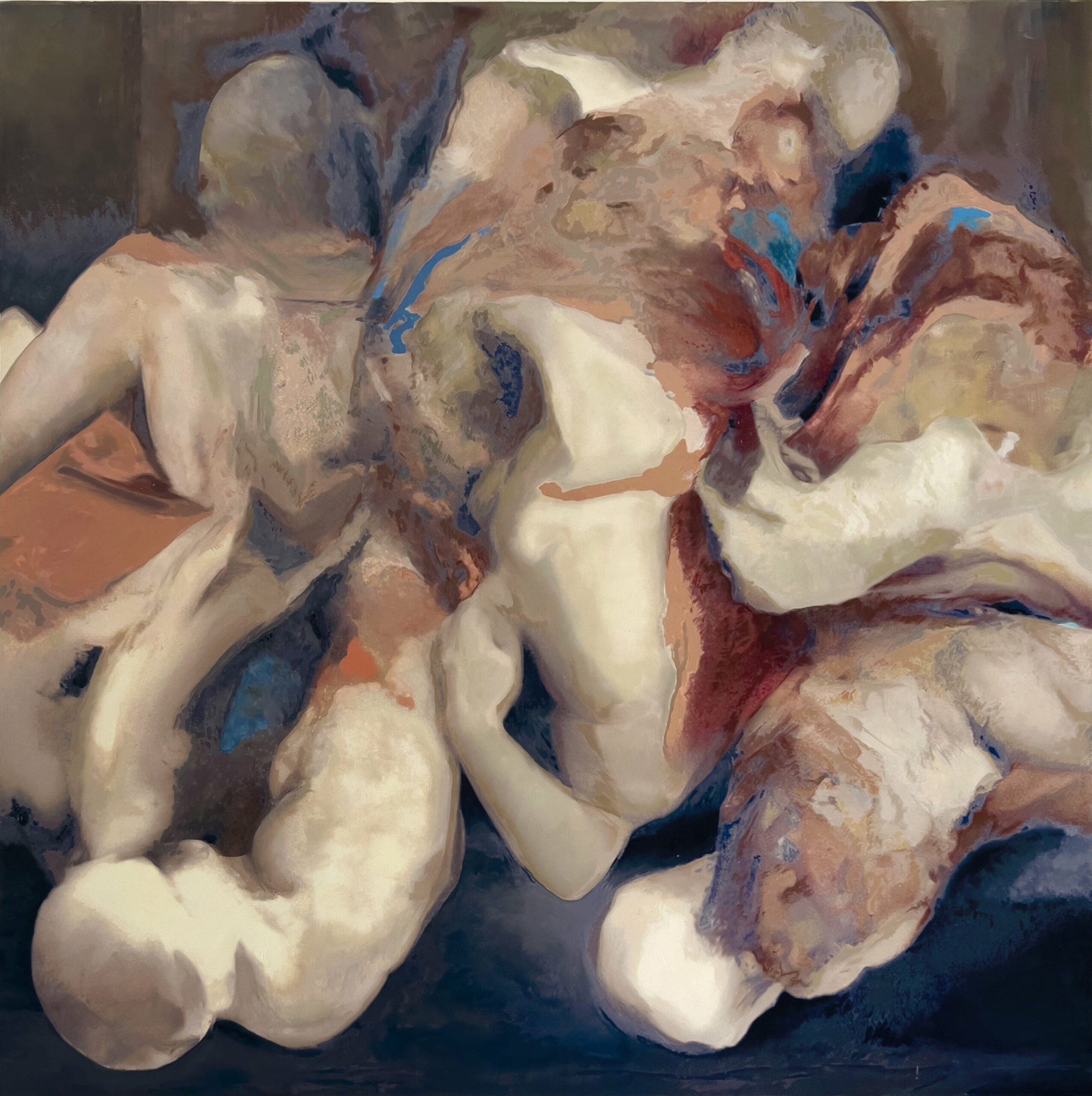 Yasmina Alaoui - Sarabandes, 2025 Oil on canvas 100 x 100 x 4,5 cm